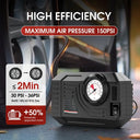 Carsun Mini Air Pump - Portable Tire Inflation.