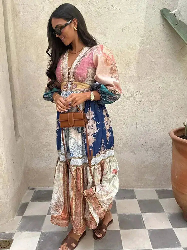 Chic Color Block Dress Stylish Statement Piece For Women