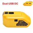 DCB090 Power Converter Dual USB Adapter LED Light Tool
