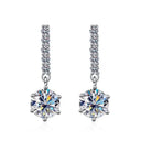 Moissanite Earrings in Sterling Silver Style