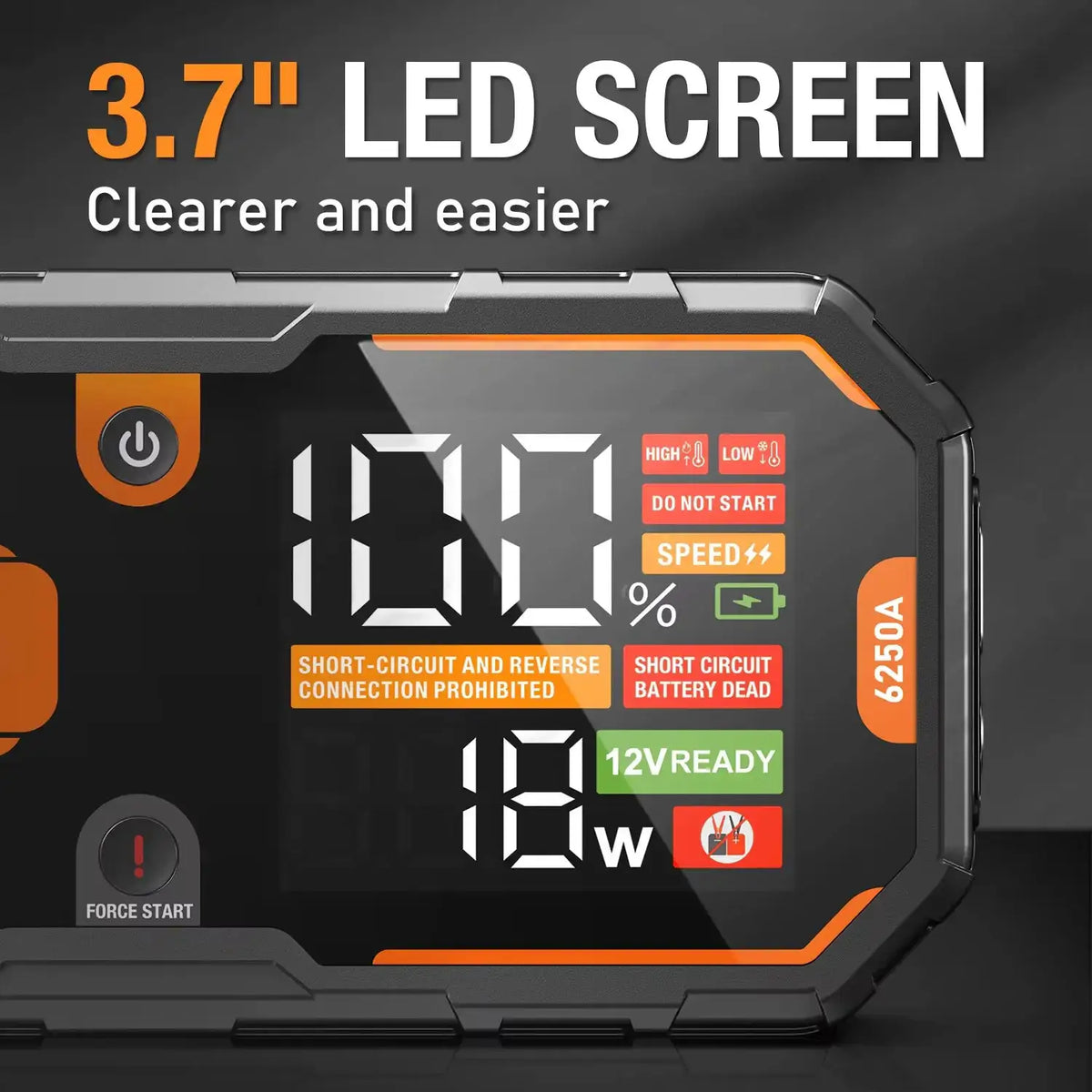 Car 6250A Portable 12V Jump Starter Power Bank 12V Auto Battery Charger Booster Starting Device For 10.0L GAS/6.5L DIESEL