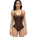 GUUDIA V Neck Spaghetti Strap Compression Bodysuit Slimming