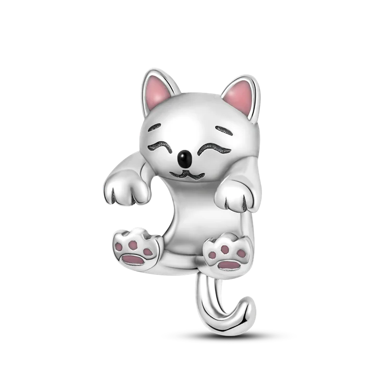 Cat Collection Silver Charm Bead