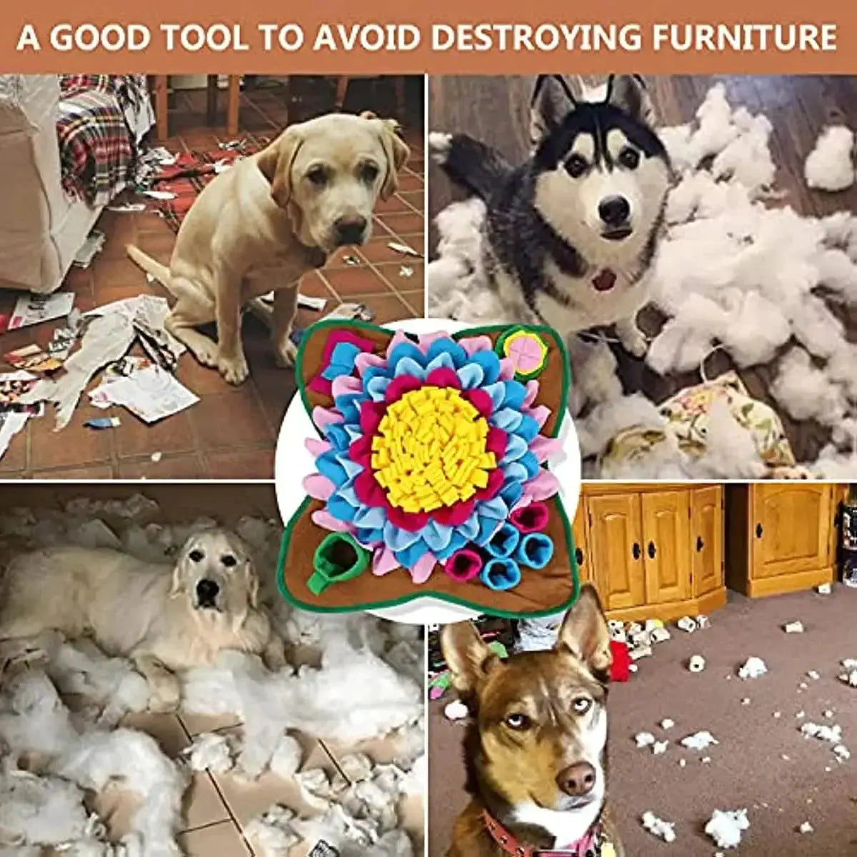 Interactive Pet Snuffle Mat For Slow Feeding Stress Relief