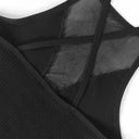Luxe Ribbed Backless Mesh Crop Top