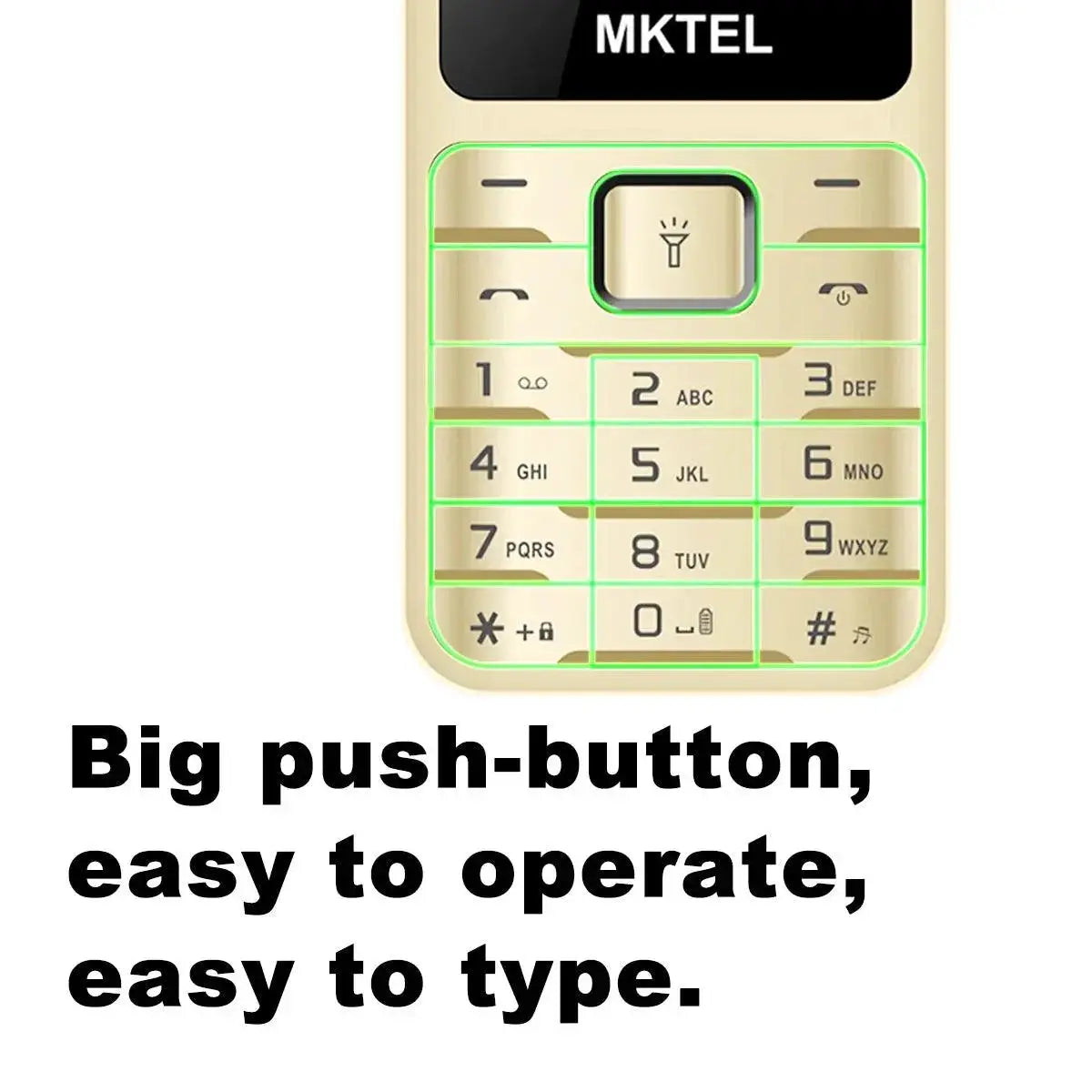 MKTEL OYE 3 Dual SIM Feature Phone 1.77 Inch Display 1800mAh