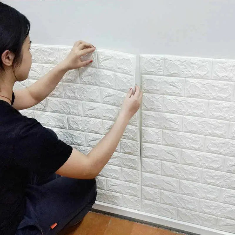 3D Brick Pattern Self Adhesive Waterproof Wall Sticker