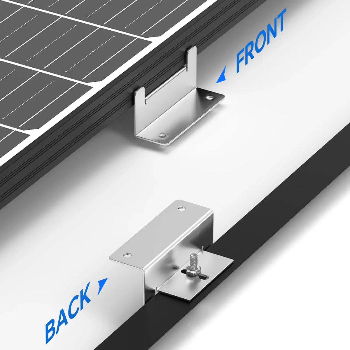 RVPOZWER 32Pcs/Set Solar Panel Mounting Bracket Accessories Lightweight Aluminum For Roofs Backyards Off-Grid Applications
