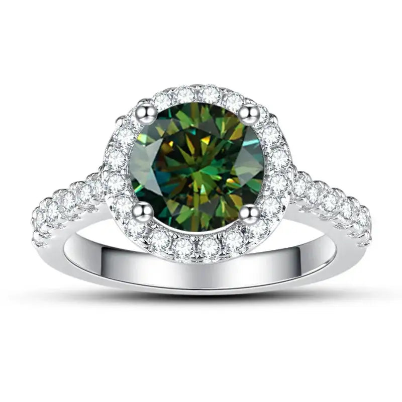 Moissanite Ring in Sterling Silver Carat — product view 5