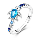 Sterling Silver Ring Sparking Zirconium