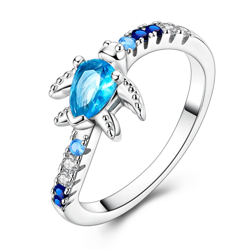 Sterling Silver Ring Sparking Zirconium