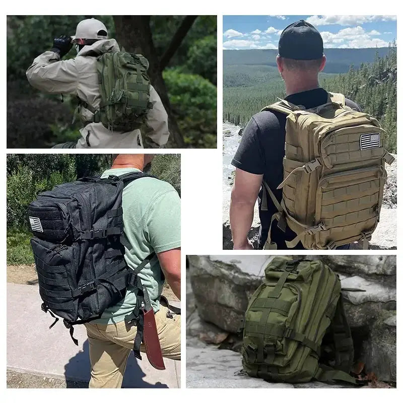 50L Tactical Backpack Mens Travel Large Capacity Rucksacks