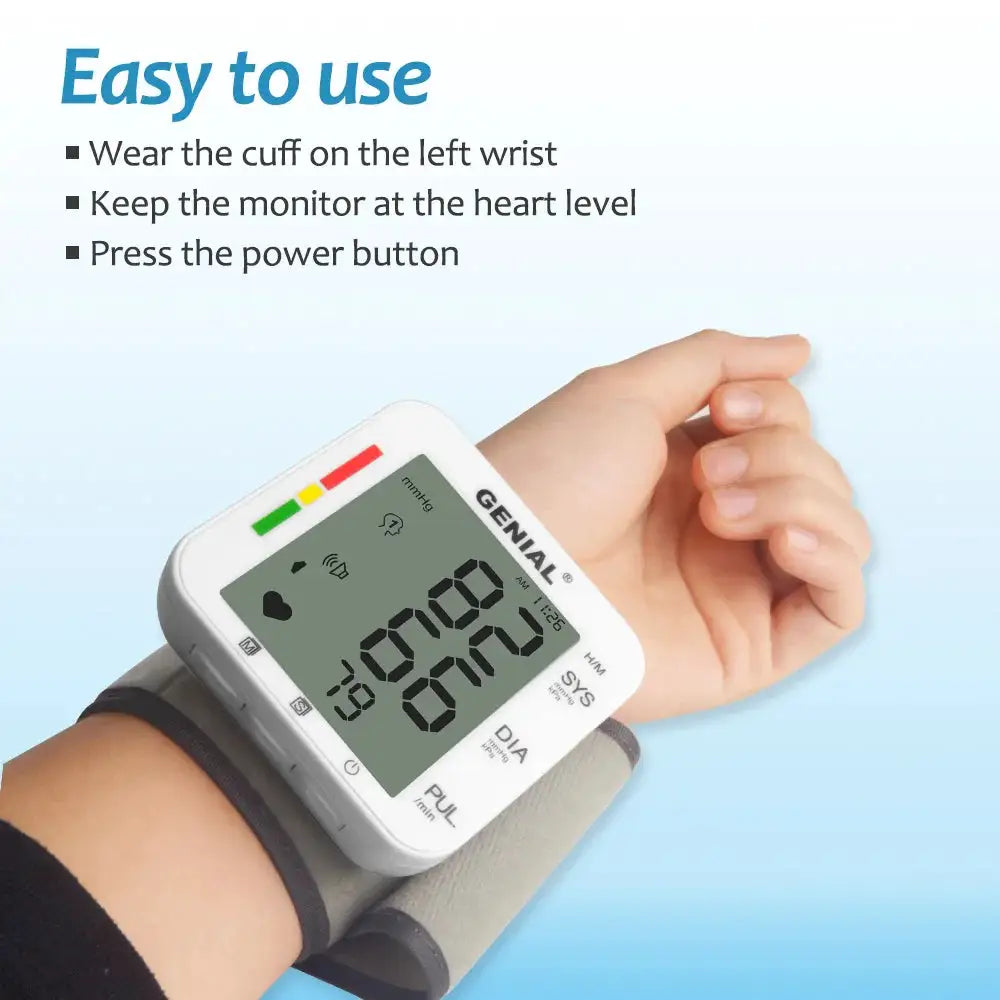 Blood Pressure Cuff Wrist, Universal Bp ) Large LCD Display — product view 5