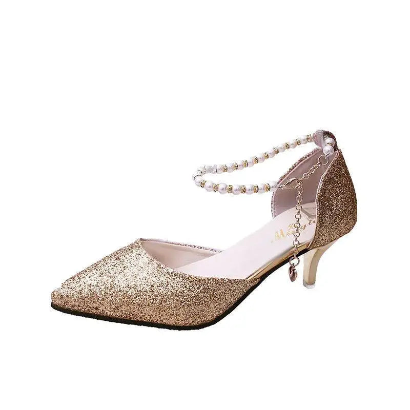 Sequined High Heels Designer Pumps For Glamorous Events