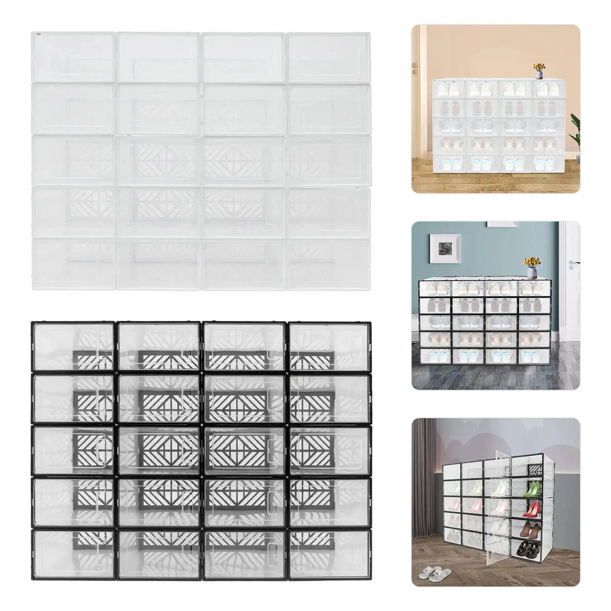 Transparent Shoe Storage Boxes Clear — product view 3