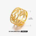 Luxury Gold Stainless Steel Rings Elegant Jewelry Set for All