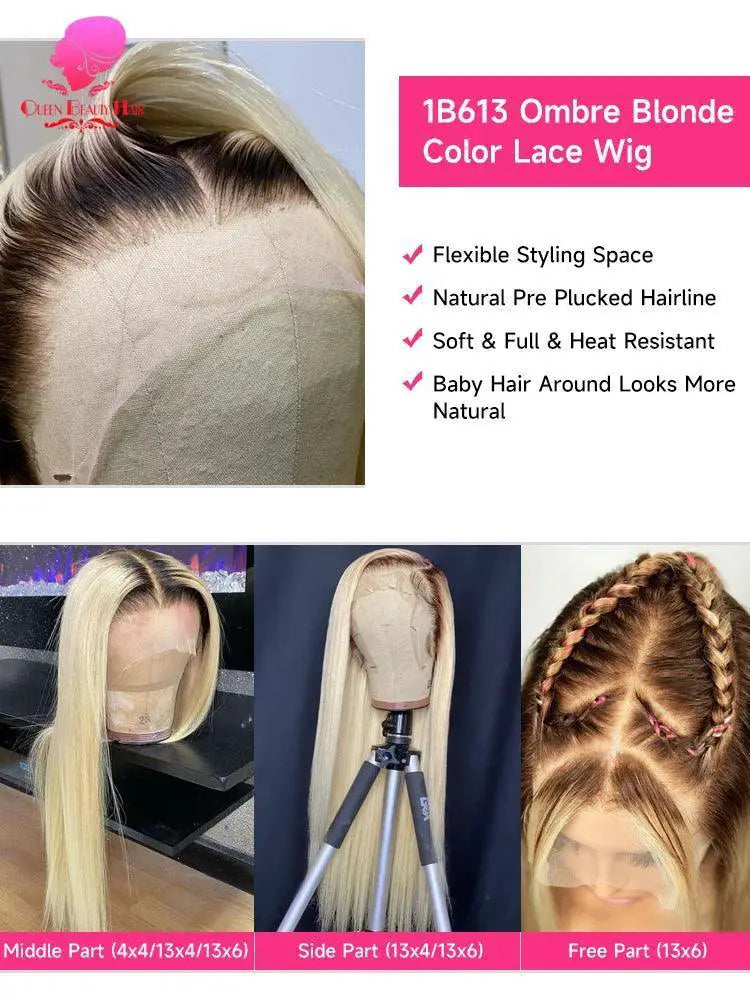 Luxe Ombre Blonde Lace Front Wig Brazilian Remy Hair