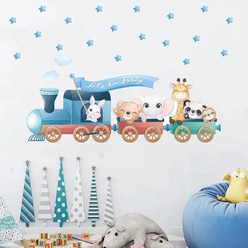 Whimsical Nordic Animals Wall Decals For Kids Room Decor