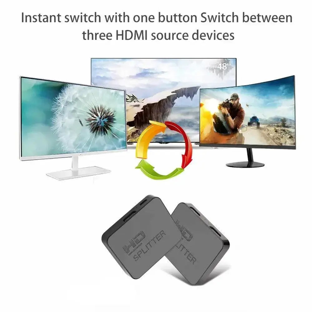 1x2 4K HDMI Splitter Dual Display Video Distributor Switch