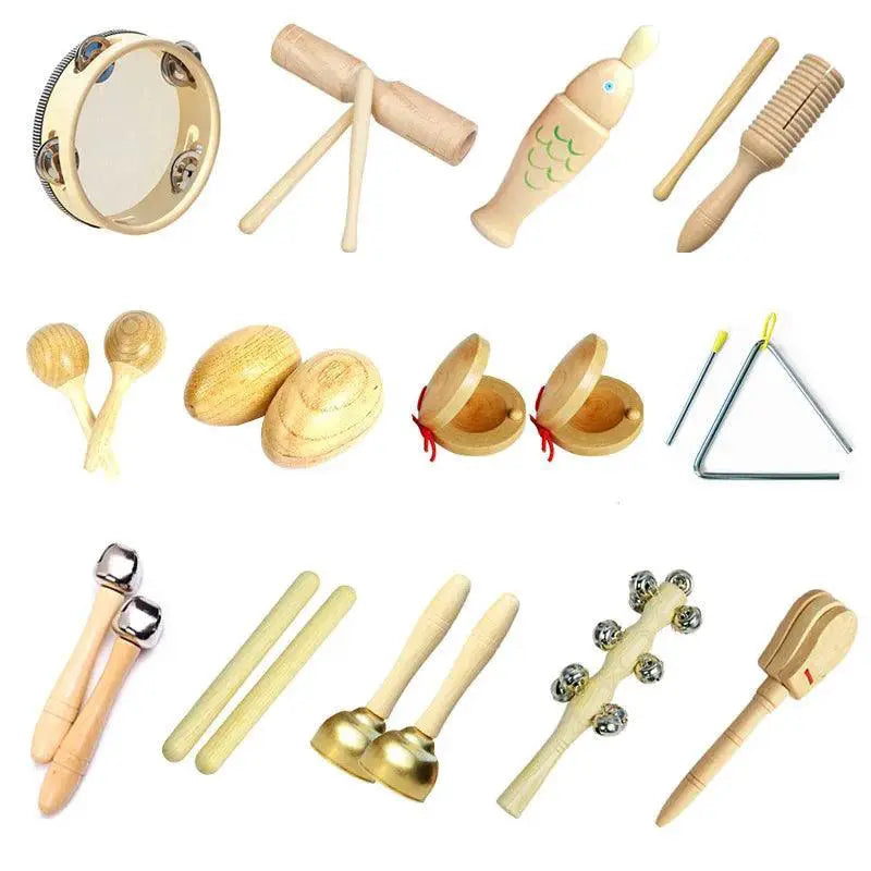 Wooden Musical Instruments Set for Toddlers 1 2 3 Montessori