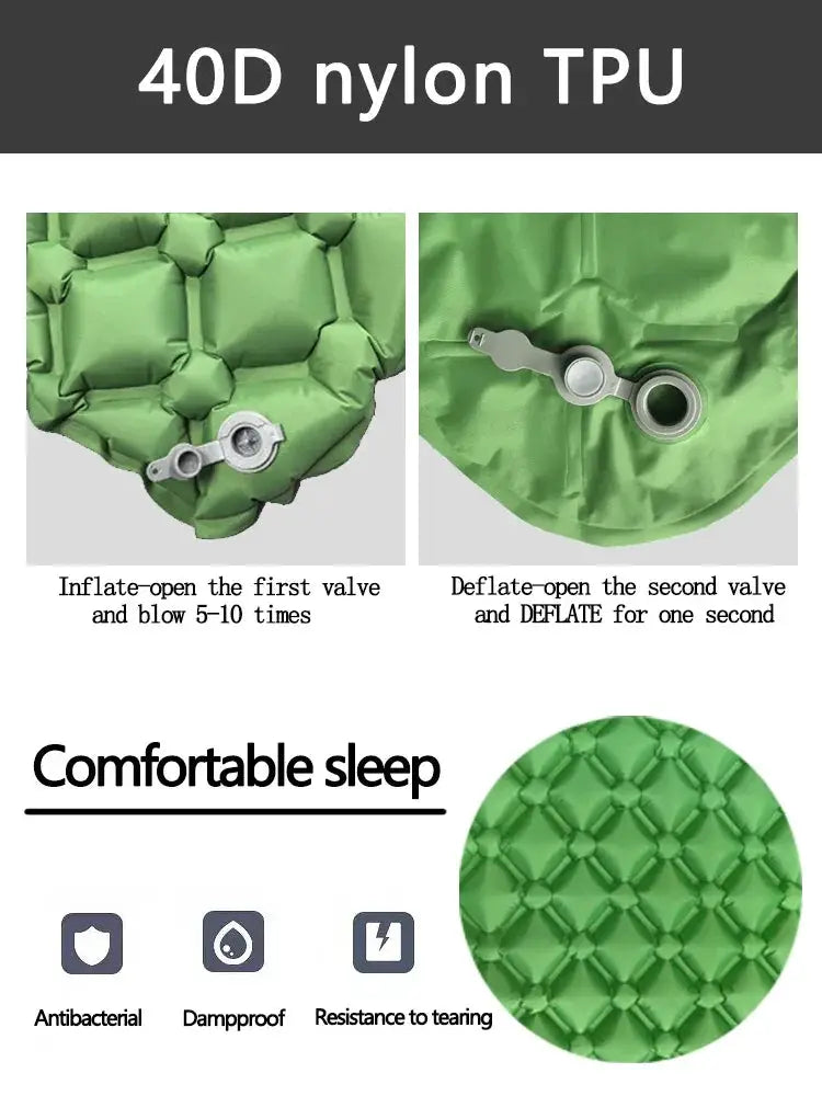 Ultralight Outdoor Sleeping Pad Inflatable Mattress Camping
