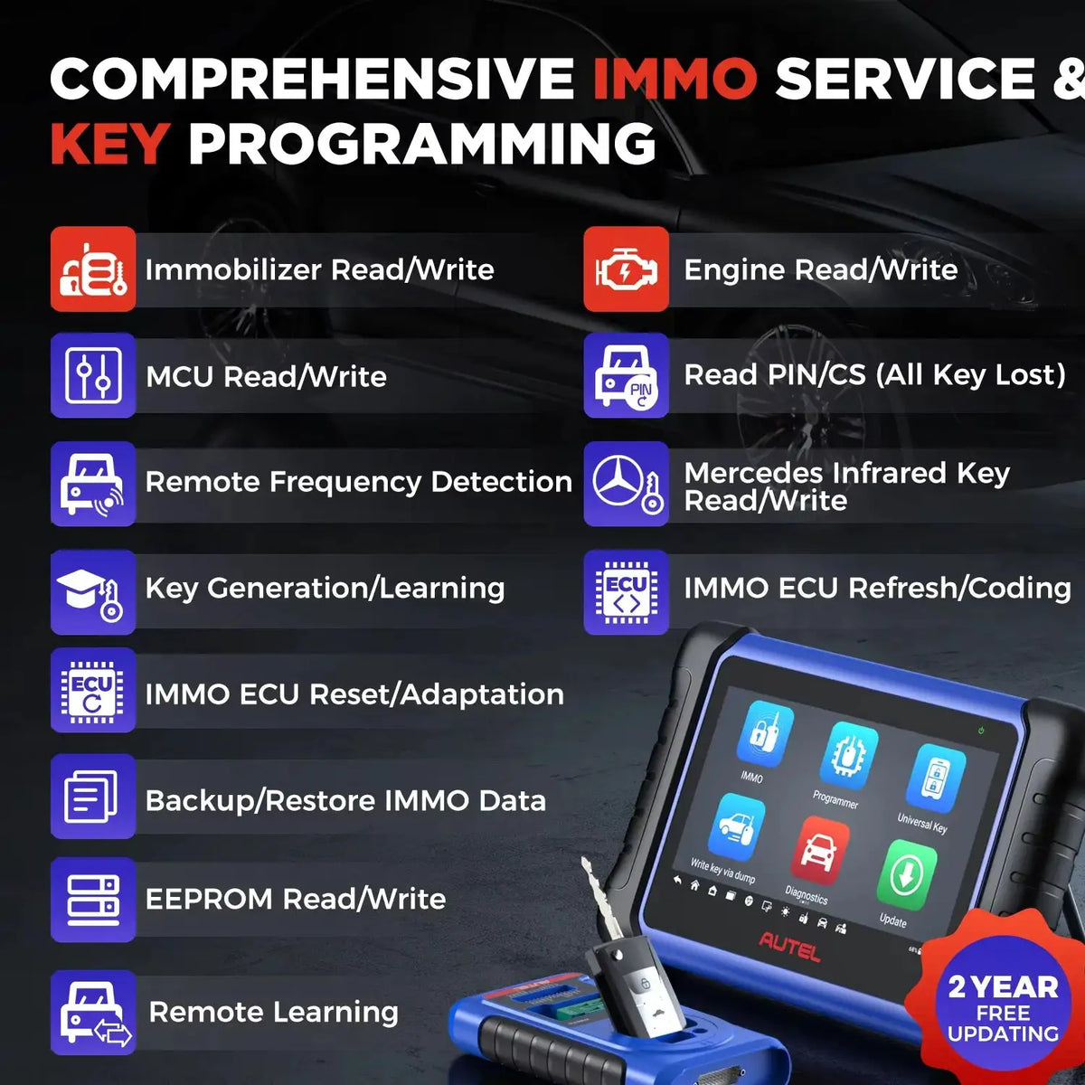 Autel MaxiIM IM508S OBD2 Automotive Scanner IMMO Key Programming Diagnostic Tools All-in-One Auto Key Programmer pk KM100 IM508
