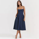 Mingmingxi Elegant Dress for Summer Pink Midi Dress