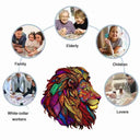 Wooden Lion Puzzle 3D Family Craft Gift Fun For All Ages