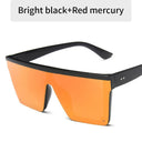 Unisex Vintage Flat Top Sunglasses with UV400 Protection