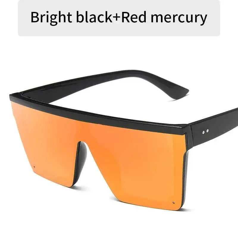 Unisex Vintage Flat Top Sunglasses UV400 Protection