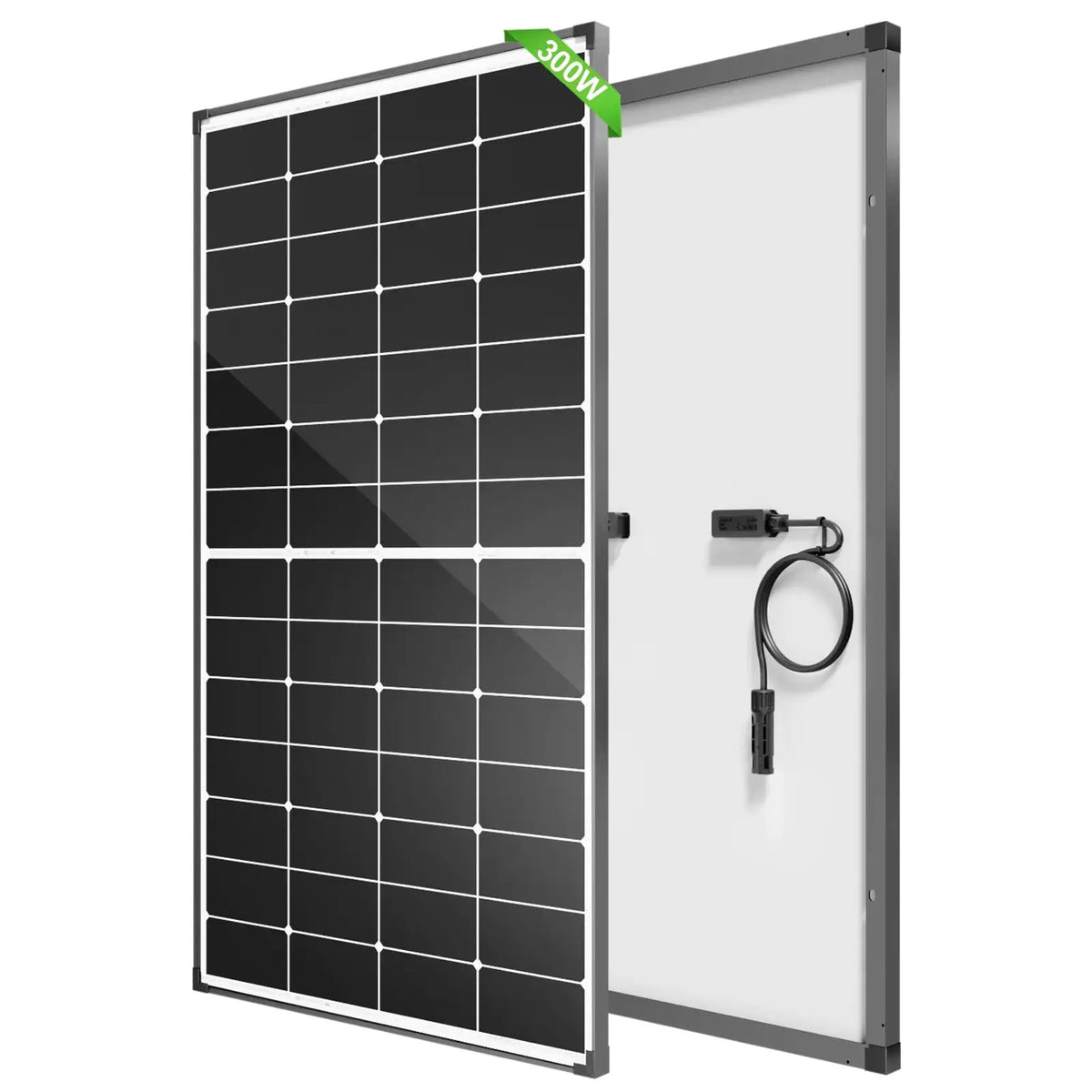 RVPOZWER 300W 10BB N-Type Solar Panel 25% Conversion Efficiency for Residential RV Roof Off Grid Solar Power Systems