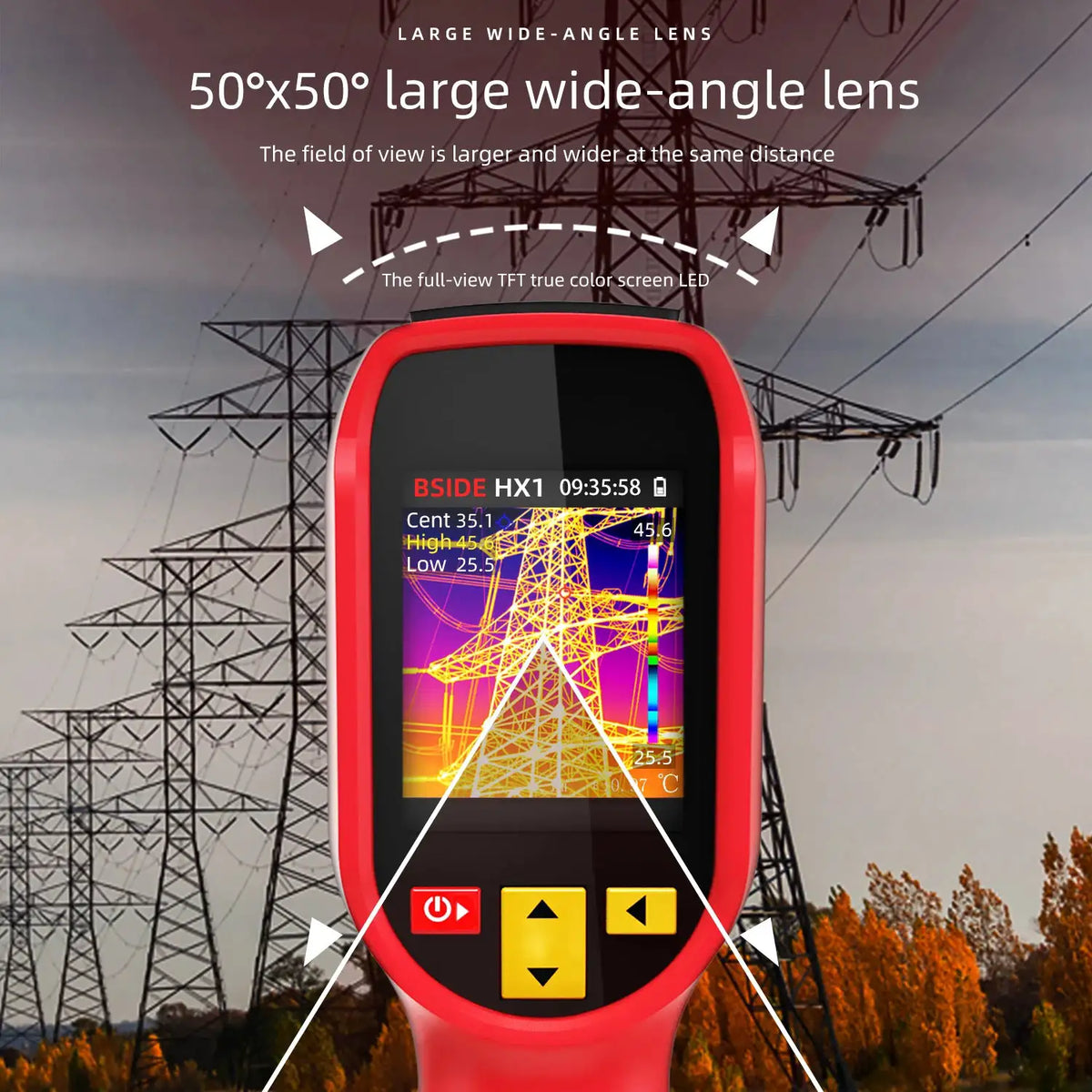 BSIDE Thermal Imager Camera HX1 Laser Thermographic HD Display For Circuit PCB Repair Pipeline Detection Medical Laser position