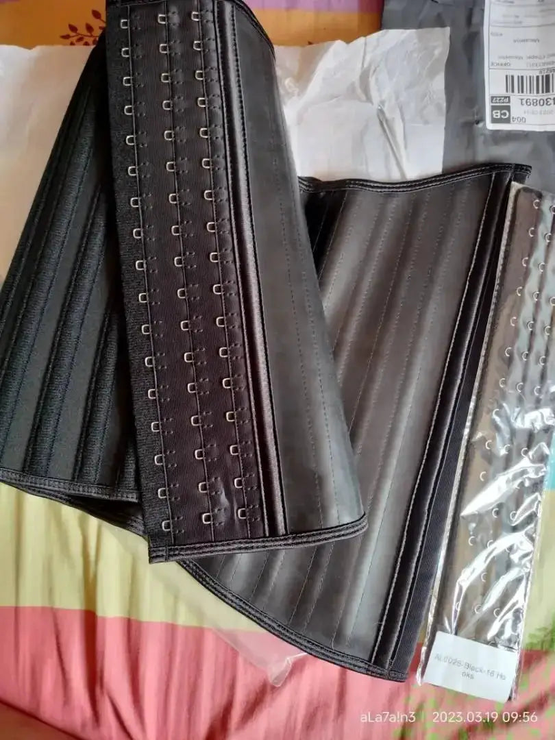 XXS XS 25 Steel Bone Latex Waist Trainer Body Shaper