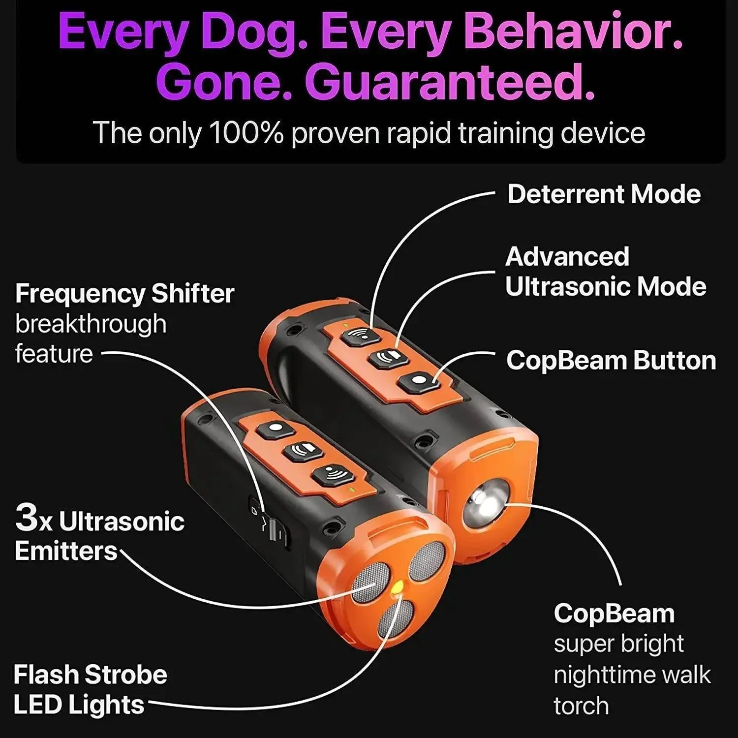 Ultrasonic Pet Training Device For Fast Behavior Control