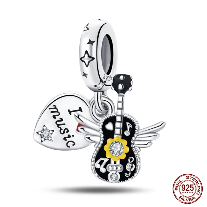 Sterling Silver Guitar Violin Saxophone