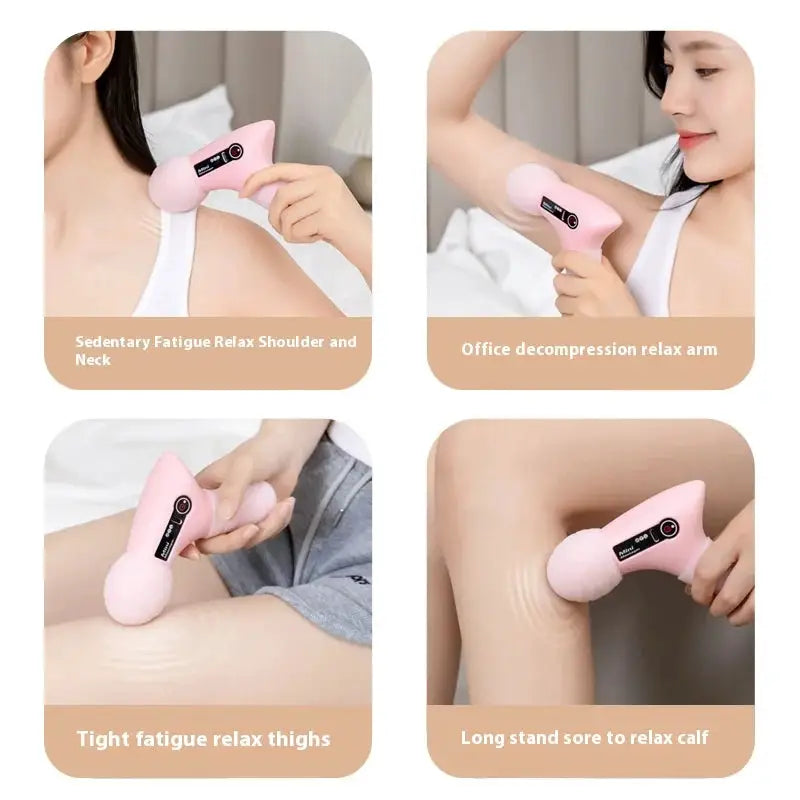 Original Mini Massage LCD Screen 6 Heads Gun Muscle Massager Portable Electric Fascia Gun for Neck Foot Body Fascia Gun