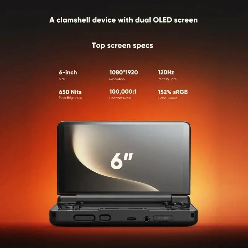 AYN Thor Dual OLED Clamshell Handheld 120Hz Snapdragon 8 Gen2 TCC Multitasking Active Cooling Android Gaming Console gift