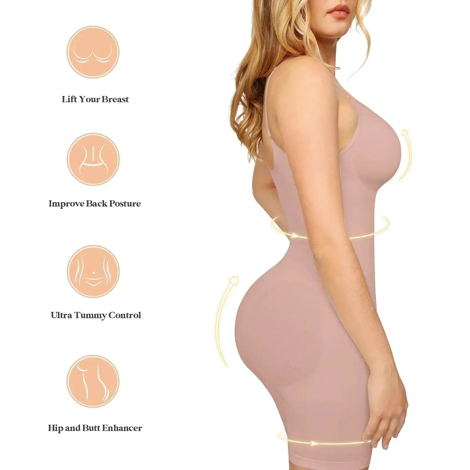 Seamless Waist Slimming Corset Shapewear With Butt Lifter