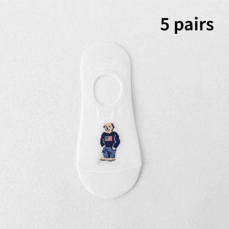 Adorable Cartoon Bear Non Slip Ankle Slippers For Men