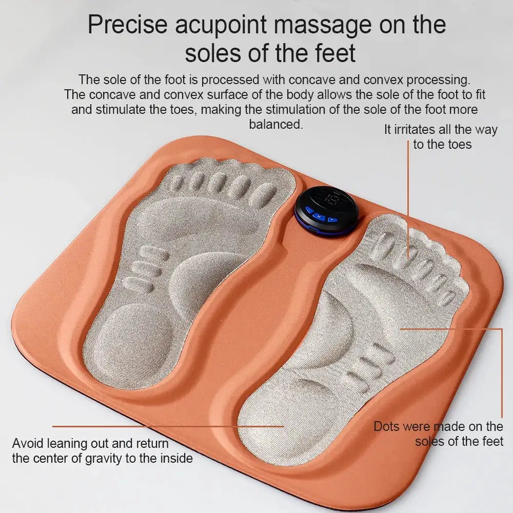 Electric EMS Foot Massager Pad Feet Muscle Stimulator Foot Massage Mat Improve Blood Circulation Relieve Ache Pain Rechargeable