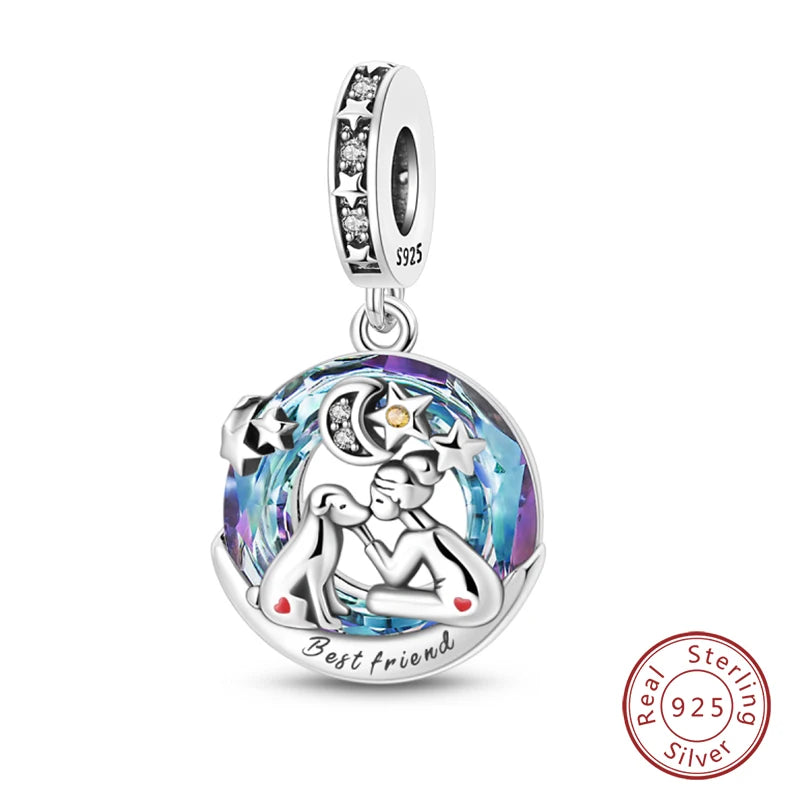 Sterling Silver Blue Crystal Life