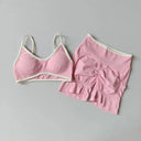 Yoga Set Seamless Crop Top - Breathable Gym Comfort