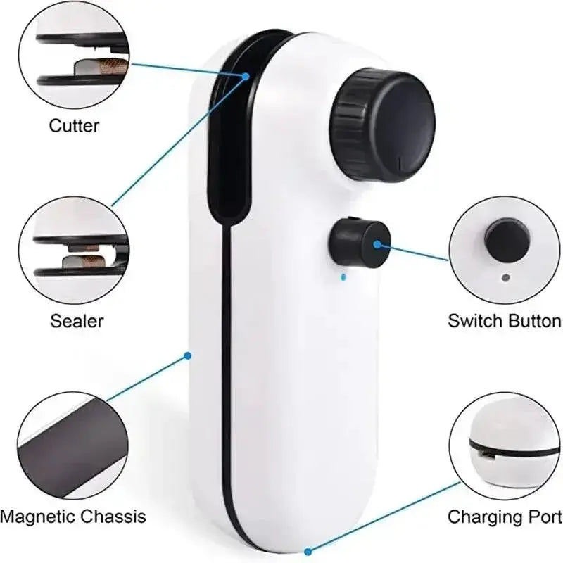 Rechargeable 2 In 1 Bag Mini Heat Sealer USB Snack Clip
