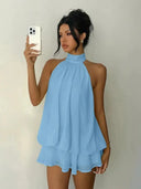 Womens Backless Halter Dress for Parties