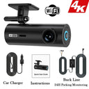4K Dash Cam for Cars with 24/7 Parking
