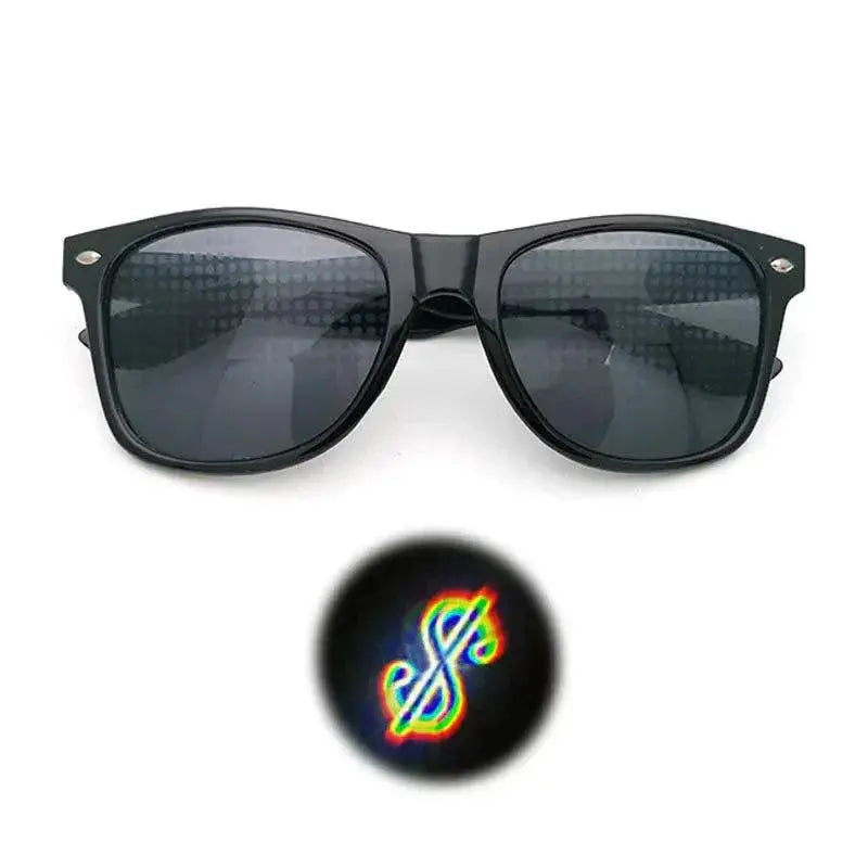 Party Firework Diffraction Sunglasses With Love Star Effects