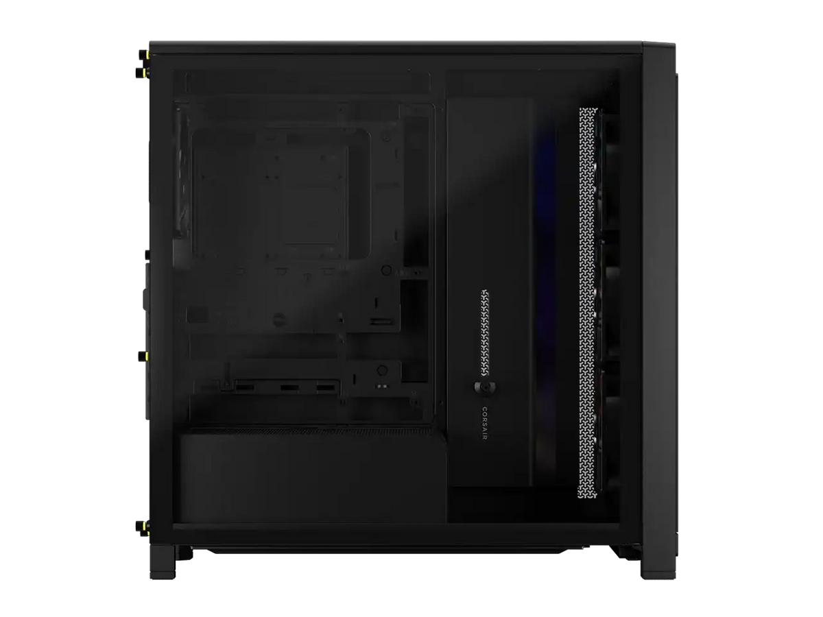 CORSAIR 4000X RS Mid-Tower PC Case, Black - Illuminated front panel RGB - 4x RS120 fans included - Supports dual 360mm radiators - ASUS BTF, MSI Project Zero - 