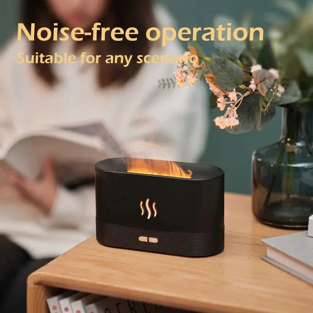 Ultrasonic Aroma Diffuser With Colorful Flame Simulation