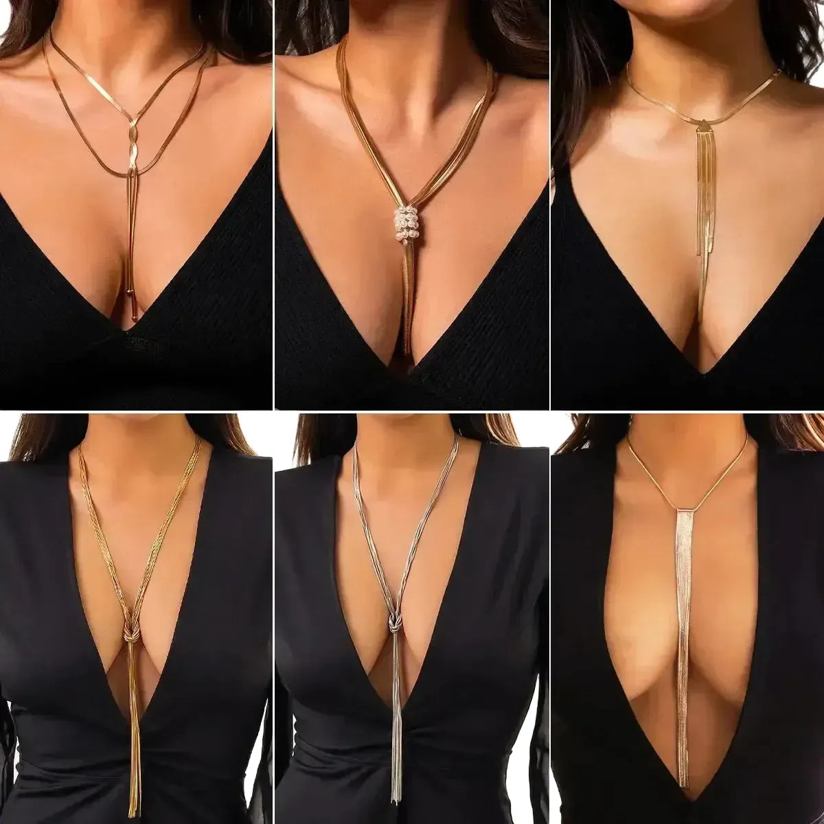 Adjustable Flat Snake Necklace - Women — product view 1