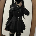Elegant Gothic Lace Dress for Women Gala